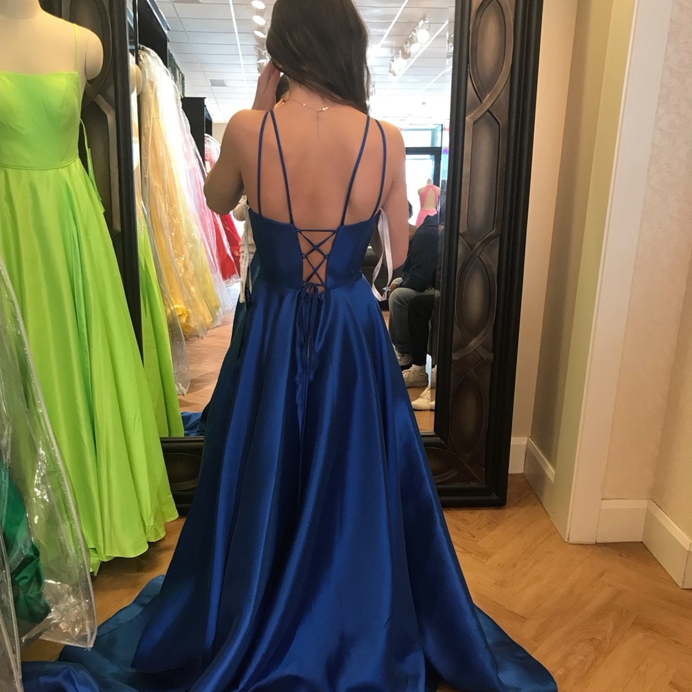 royal blue sherri hill prom dress (size 2)